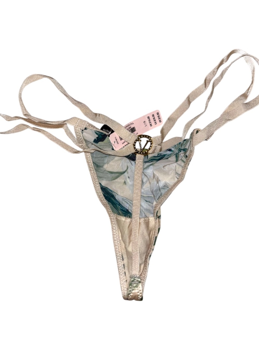 Victoria’s Secret palm tree leaf v string panties